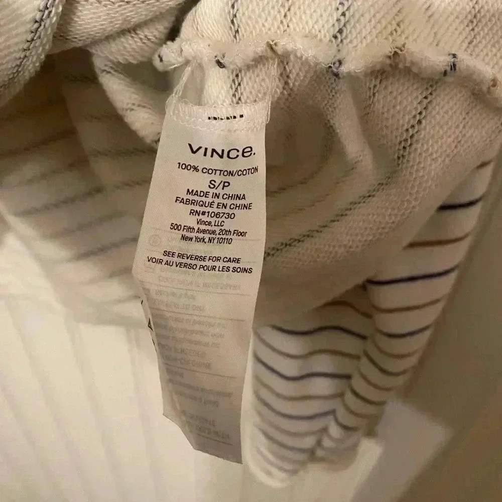Vince striped cropped sweatshirt 100% cotton - Picture 9 of 9
